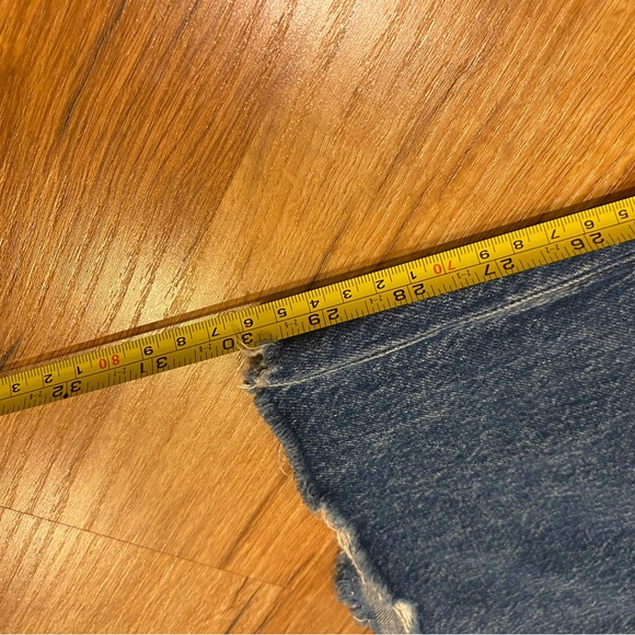 American Eagle super high rise baggy wide leg Dark Blue Denim Jeans 10 - Picture 8 of 8